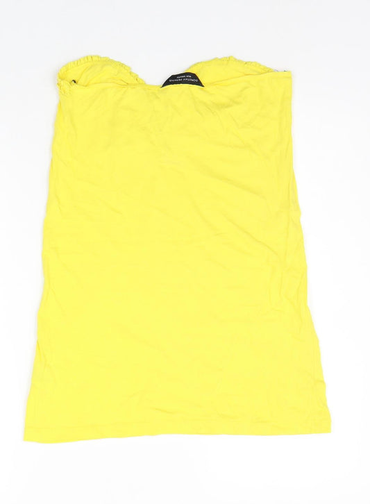 Dorothy Perkins Womens Yellow Basic T-Shirt Size 10