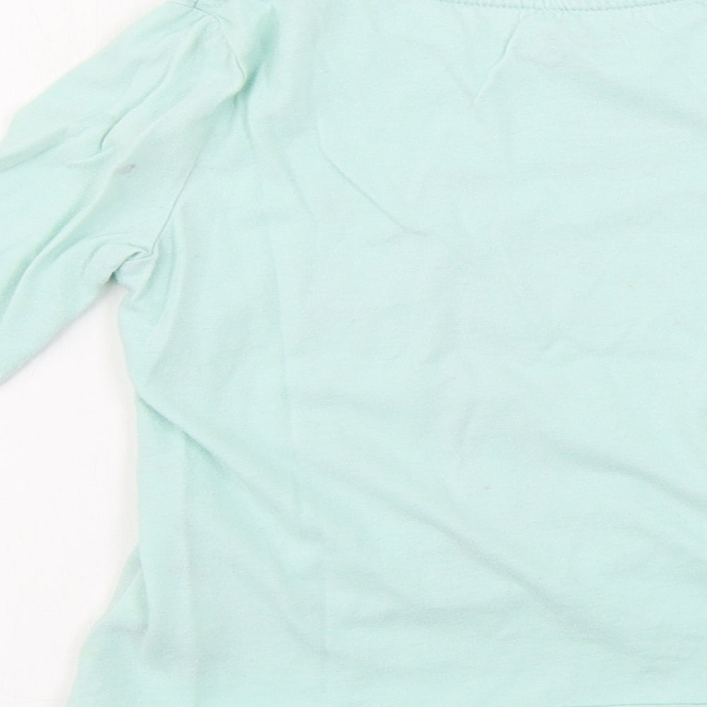 Gap Girls Green Basic T-Shirt Size 6-7 Years