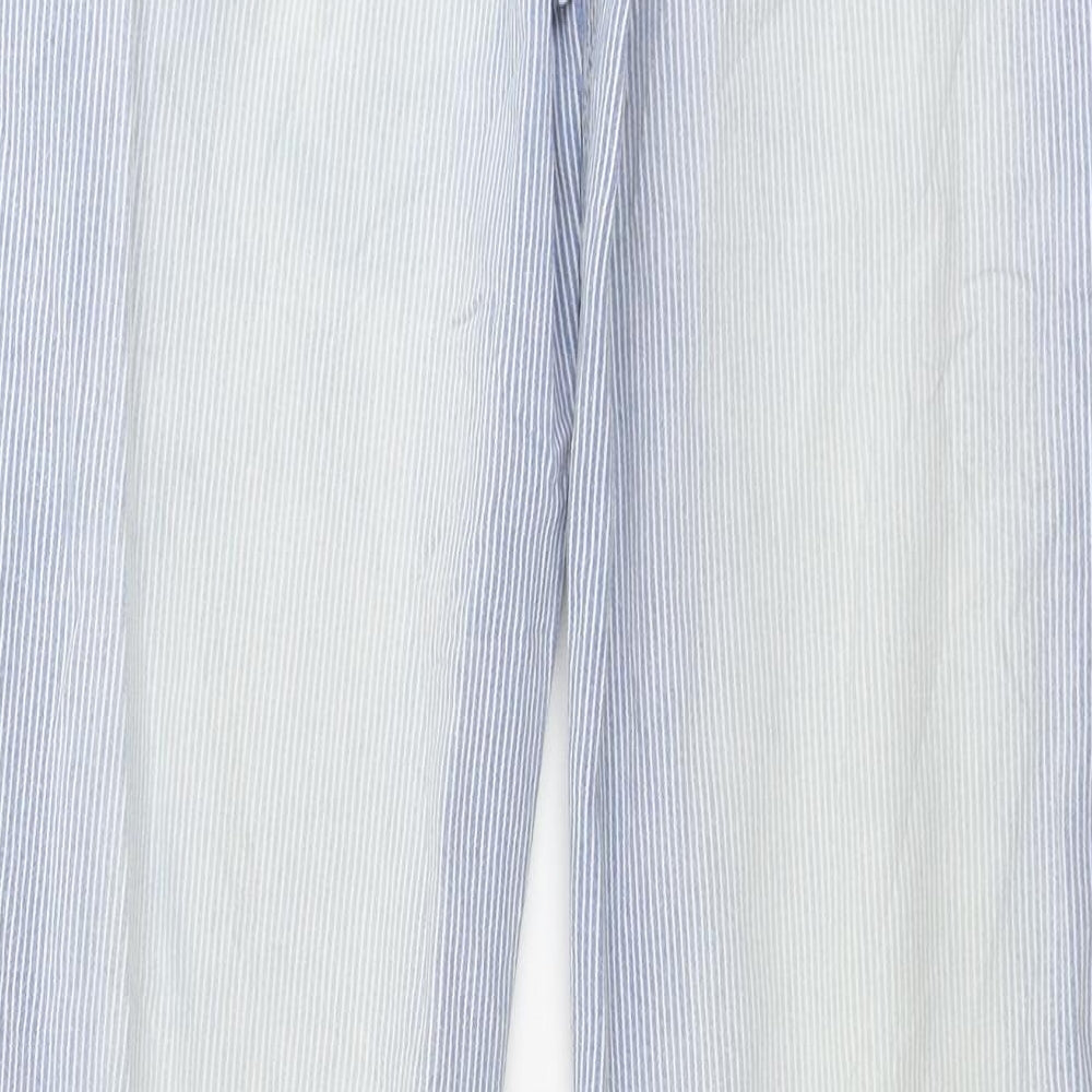 Blue Motion Womens Blue Striped Straight Jeans Size 10 L28 in