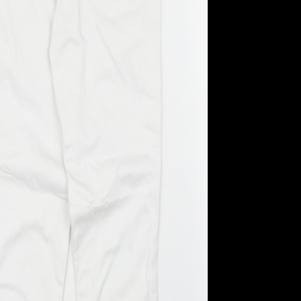 Preworn Womens White Chino Trousers Size S L26 in
