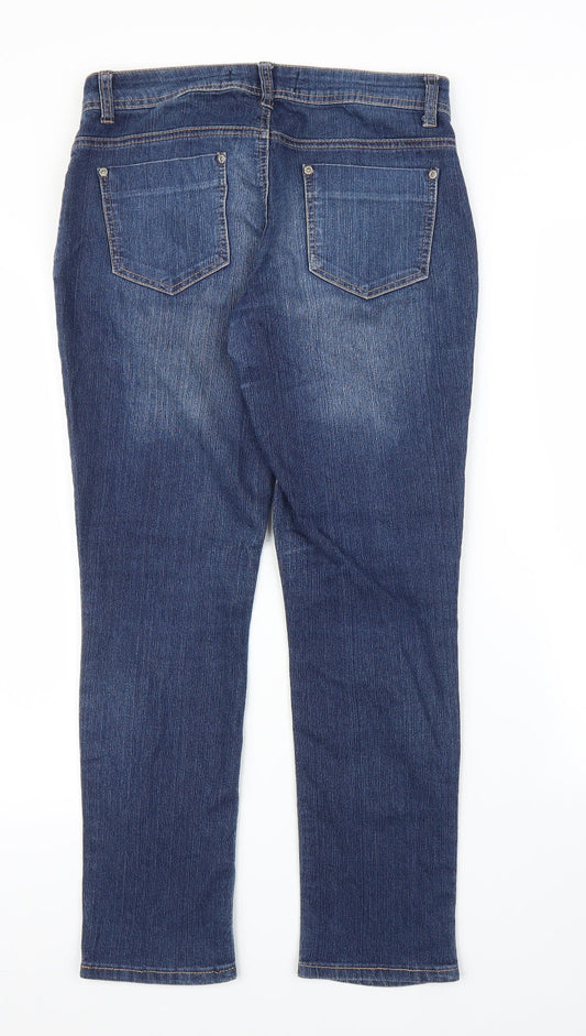 Denim 24/7 Womens Blue Denim Skinny Jeans Size 10 L26 in