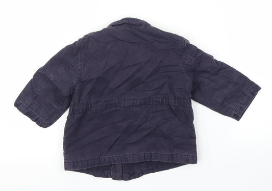 Gap Boys Blue Military Jacket Coat Size 12-18 Months