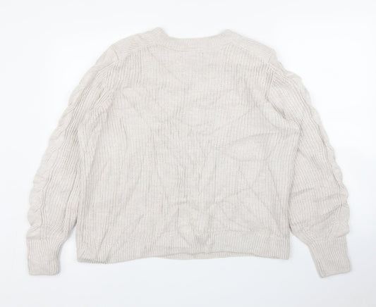 M&S Mens Beige Pullover Jumper Size L