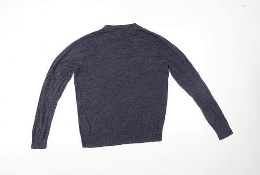 Atlantic Bay Mens Blue Pullover Jumper Size M