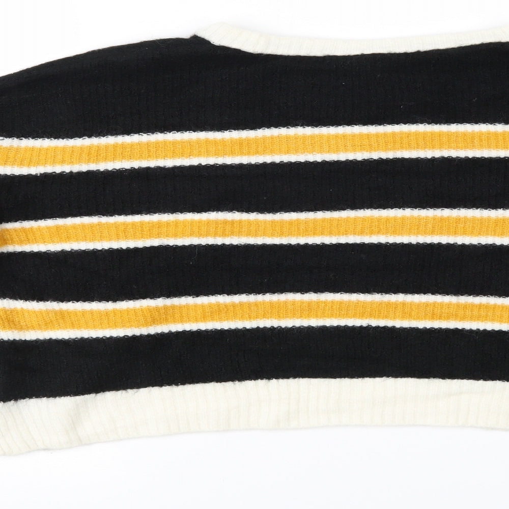 H&M Womens Multicoloured Striped Pullover Jumper Size M