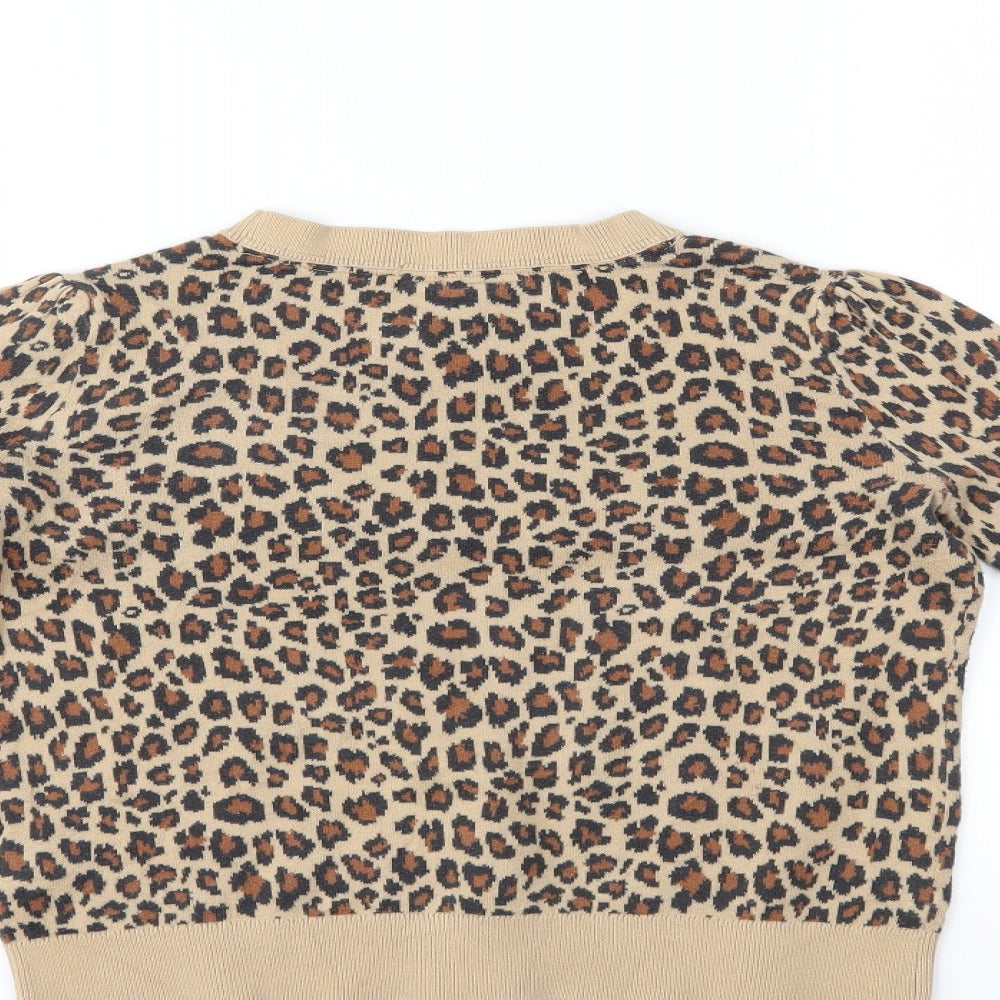 Gap Girls Brown Animal Print Pullover Jumper Size XL