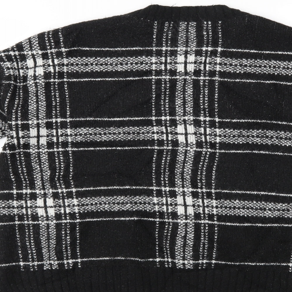 Marks and Spencer Womens Black Check Pullover Jumper Size M