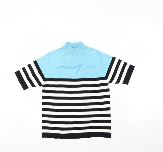 pope england Womens Multicoloured Striped Basic T-Shirt Size XS