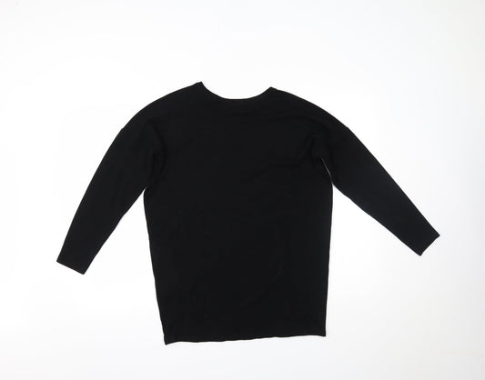 Topshop Womens Black Basic Blouse Size 8