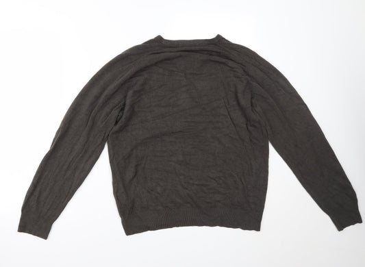 Marks and Spencer Mens Brown Pullover Jumper Size L