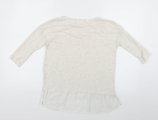 back to basics Womens Beige Basic Blouse Size 6