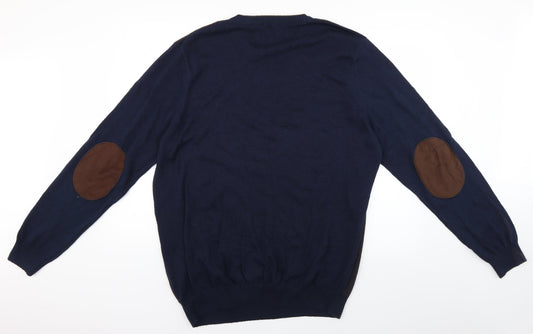 LC Waikiki Mens Blue Knit Pullover Jumper Size 2XL