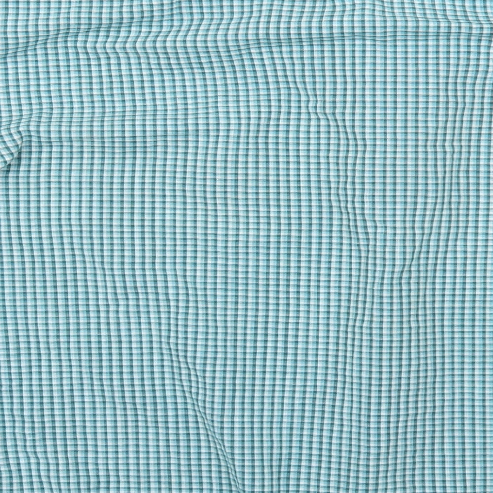 BHS Mens Green Check Button-Up Size M