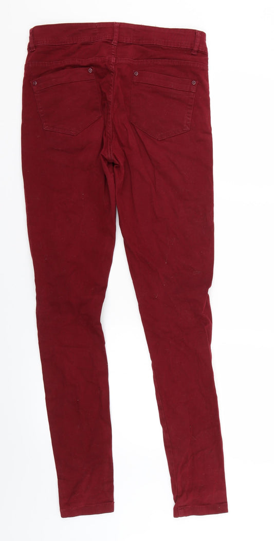 yesyes Womens Red Skinny Jeans Size 10 L31 in