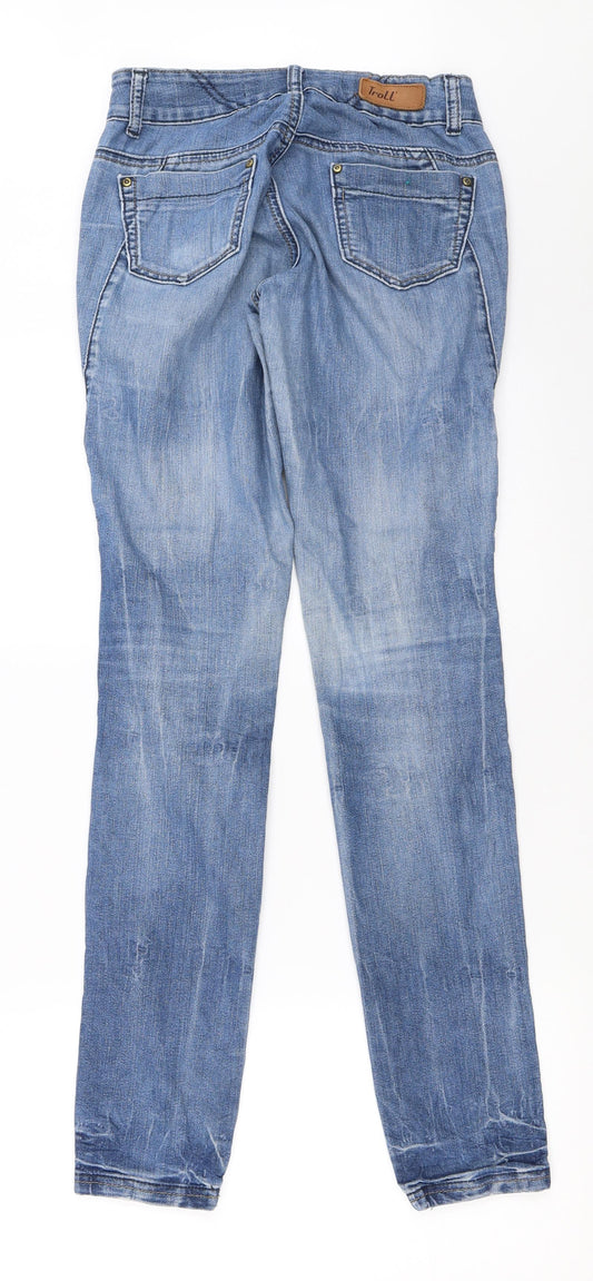 Troll Womens Blue Denim Straight Jeans Size 34 L31.5 in