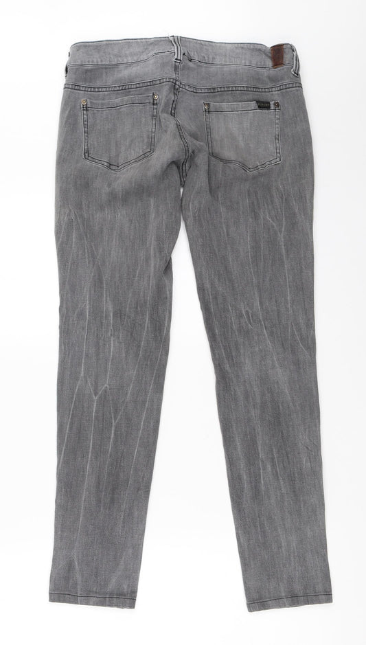 Mango Womens Grey Skinny Jeans Size 40 L28 in