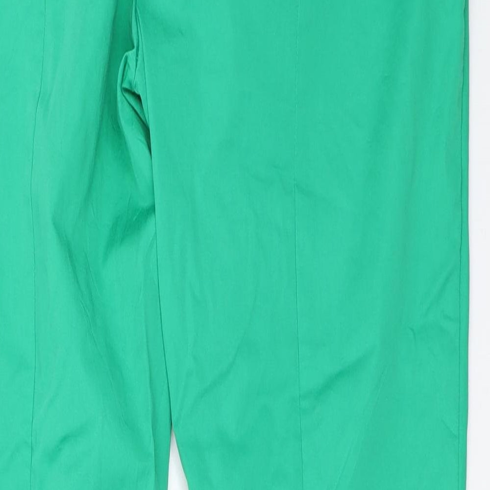 Solar Womens Green Capri Trousers Size 42 L27.5 in