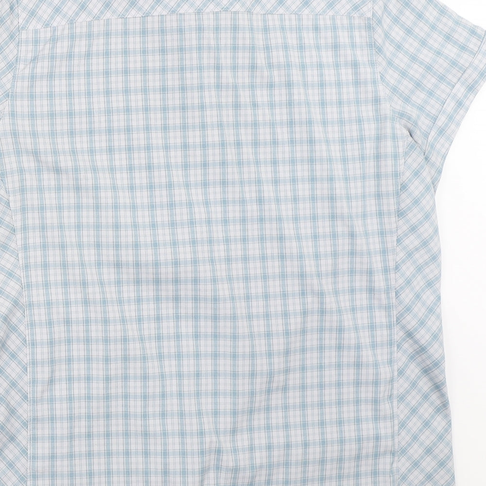 EASTERN MOUNTAIN SPORTS Mens Blue Check Button-Up Size L