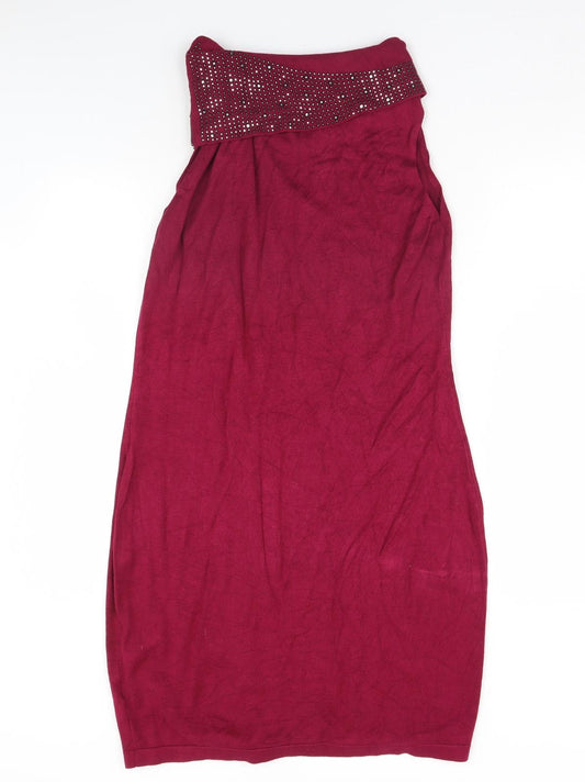 Belle vere note Womens Pink Jumper Dress Size L