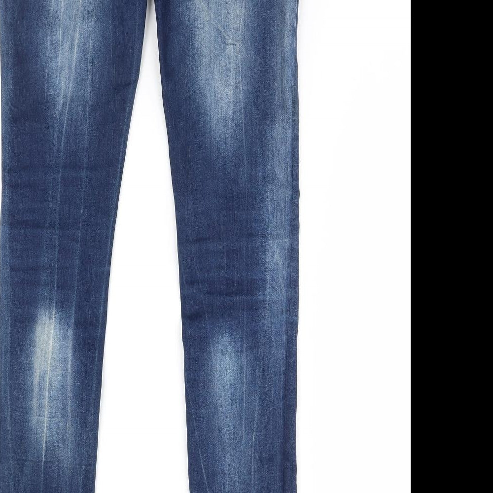 Preworn Womens Blue Denim Skinny Jeans Size 28 L31 in