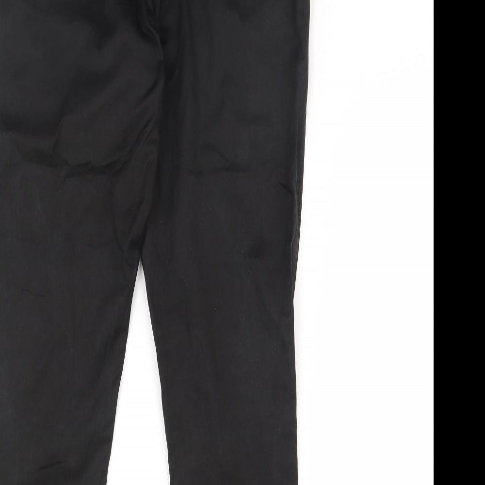 Villa Womens Black Trousers Size 10 L29 in