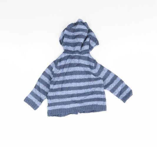 Gap Baby Blue Striped Jacket Size 6-9 Months