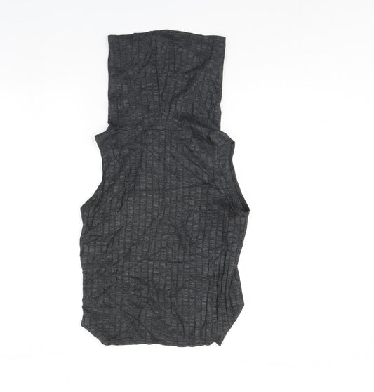 Style plus Womens Grey Rayon Basic Tank Size S