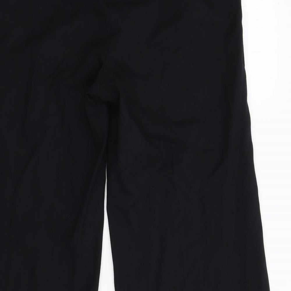 Preworn Womens Black Trousers Size 12 L26 in