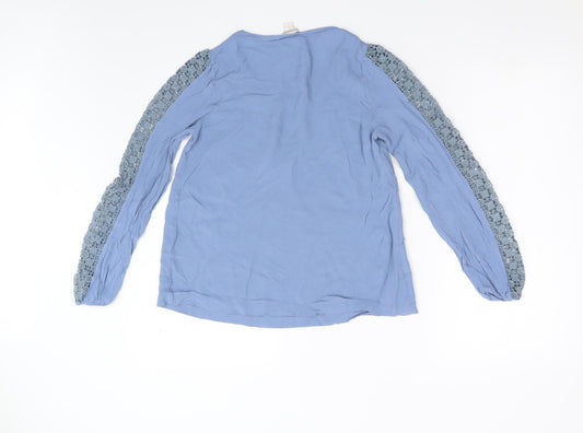 Monsoon Womens Blue Basic Blouse Size 8