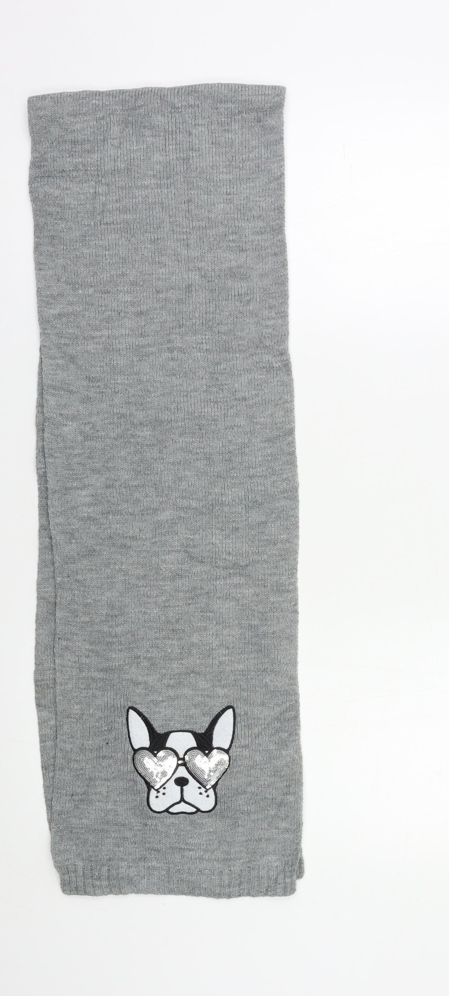 Primark Unisex Grey Scarf - Pug
