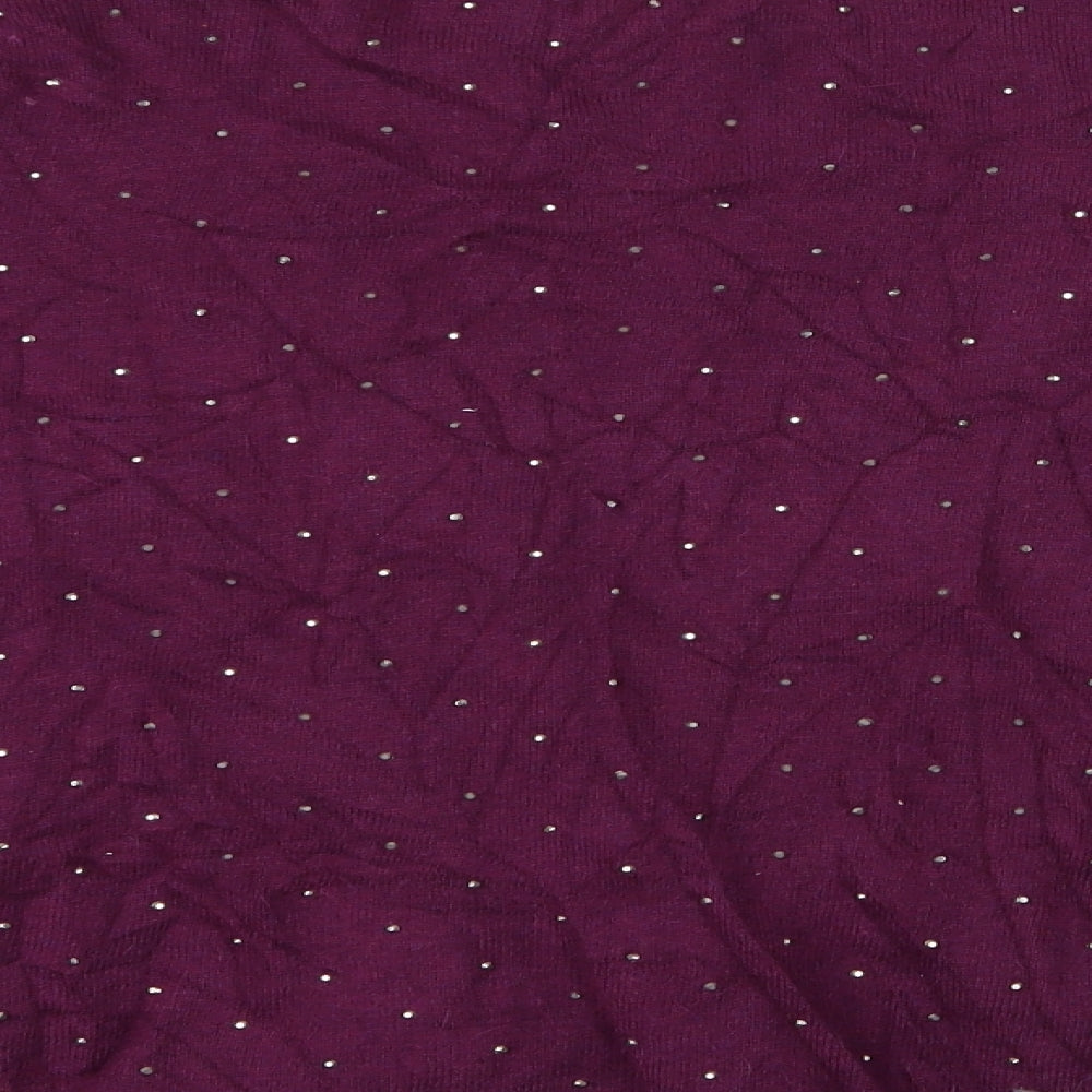 River Island Womens Purple Cape Jumper Size 12 - River Island beaded cardigan