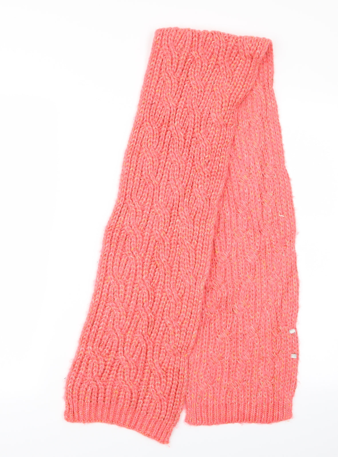 Preworn Womens Orange Scarf - Glittery Scarf