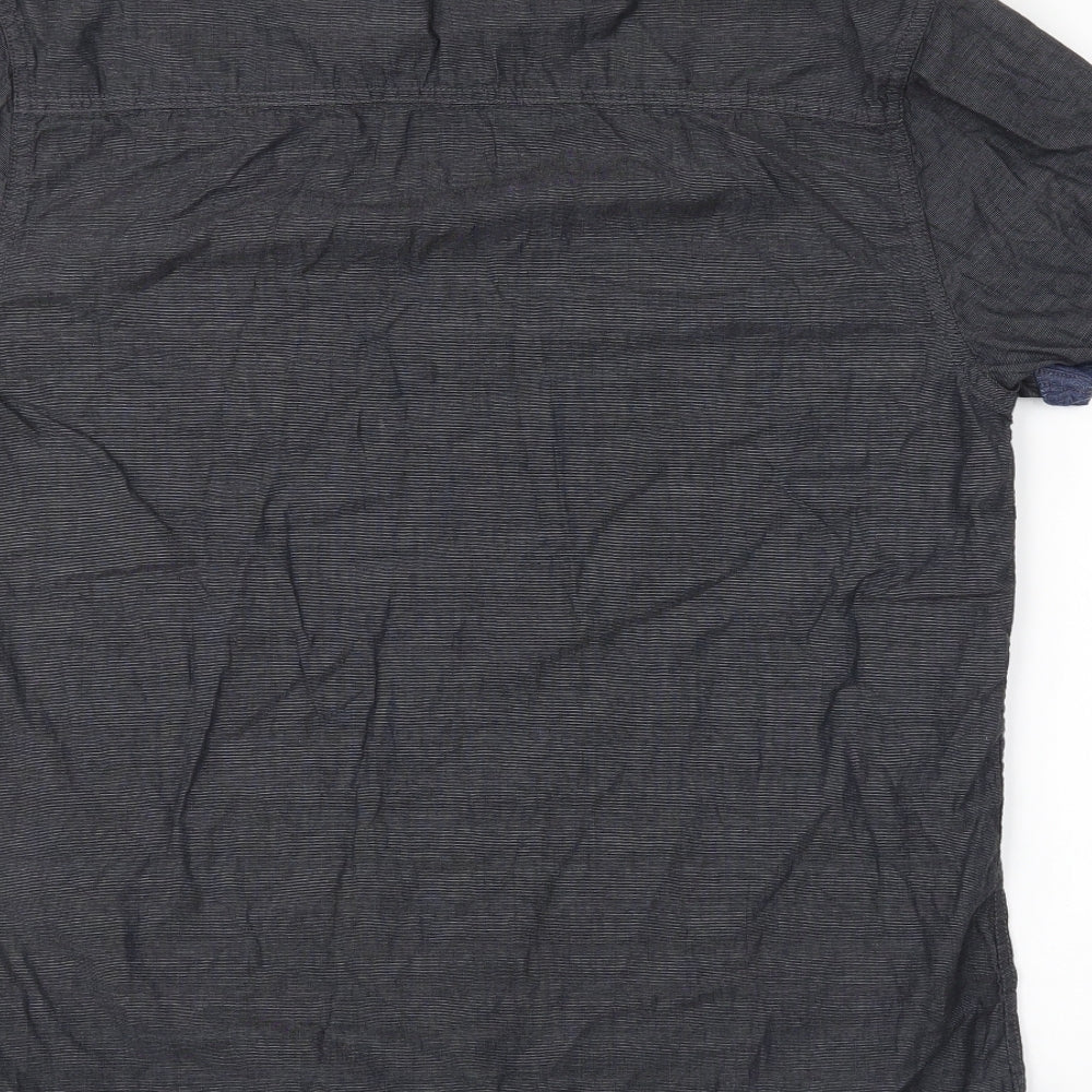 Peacocks Mens Grey Button-Up Size M