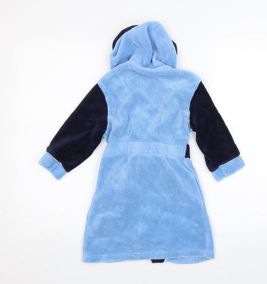 Mothercare Boys Blue Solid Robe Size 2-3 Years - Mr Men