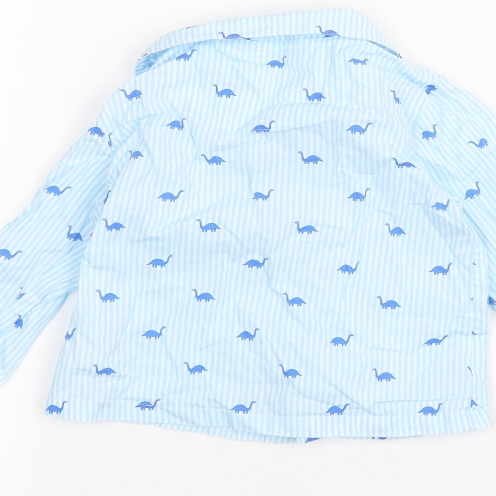 John Lewis Baby Blue Basic Button-Up Size 12-18 Months