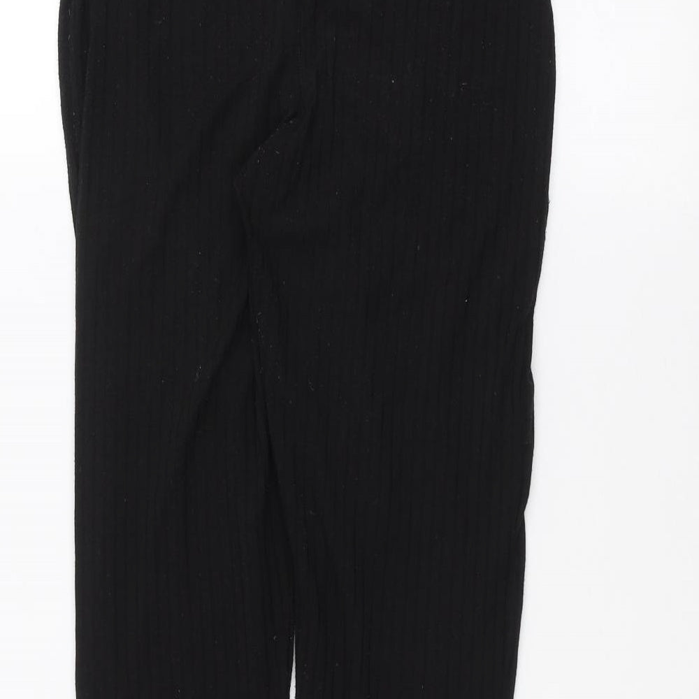 Boohoo Womens Black Trousers Size 10 L25 in