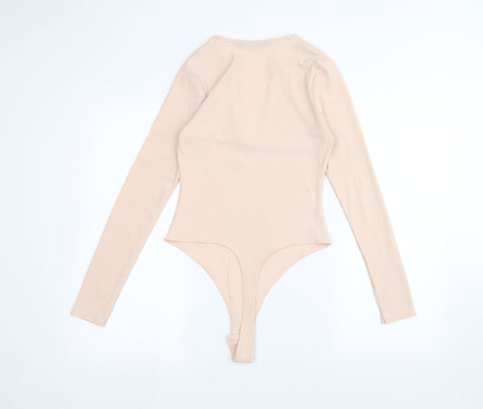 Missyempire Womens Pink Bodysuit One-Piece Size 12