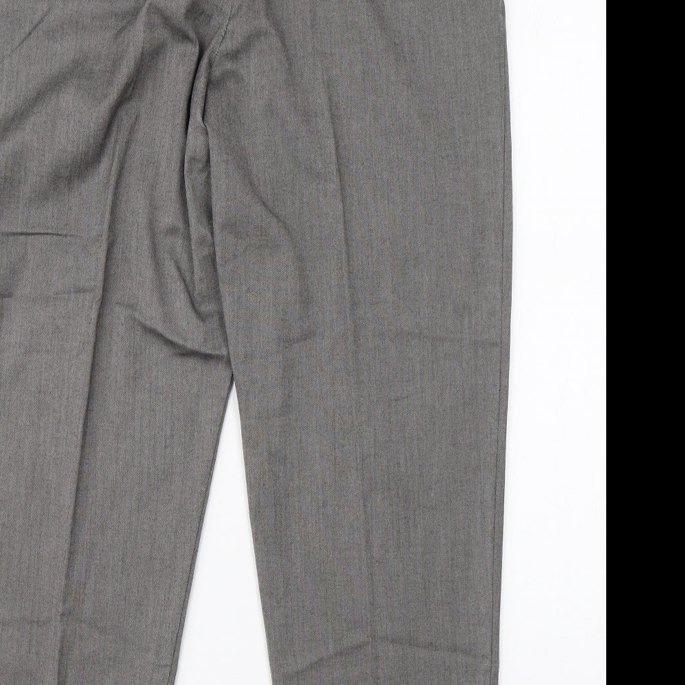 Very Womens Grey Dress Pants Trousers Size 14 L24 in