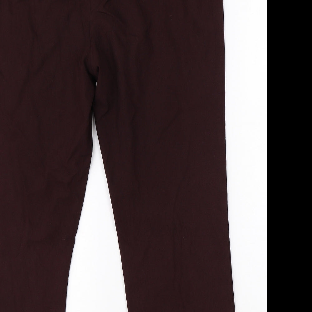 M&S Womens Red Dress Pants Trousers Size 34 in L24 in
