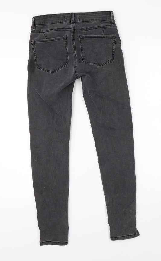 Denim Co Womens Black Denim Skinny Jeans Size 8 L25 in