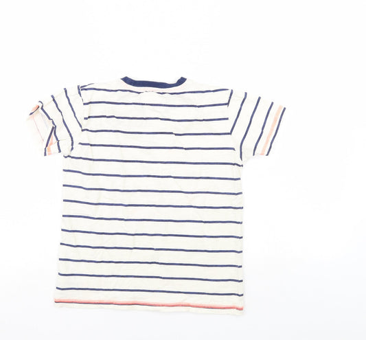 JimJams Boys Multicoloured Striped Basic T-Shirt Size 7-8 Years