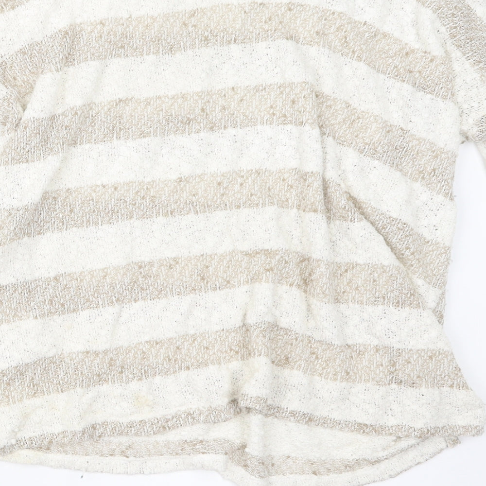 Atmosphere Womens Beige Knit Pullover Jumper Size 12