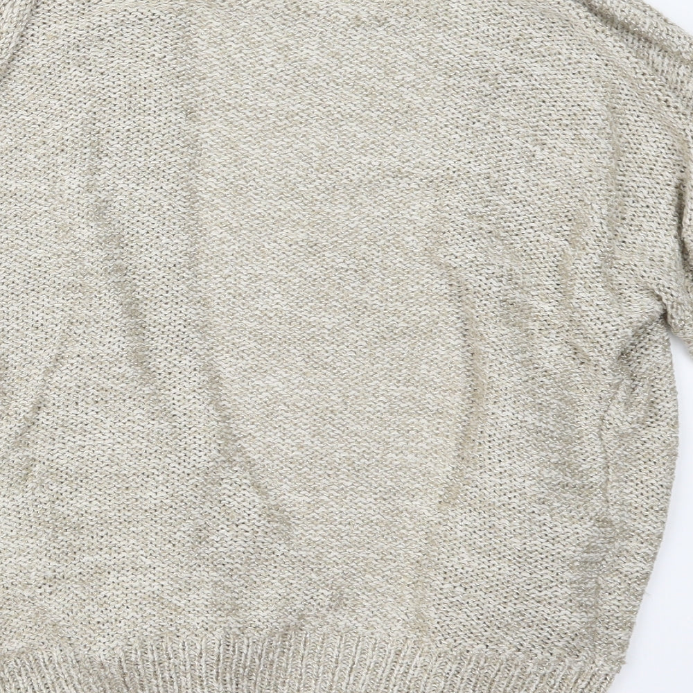 Wallis Womens Beige Knit Cardigan Jumper Size M