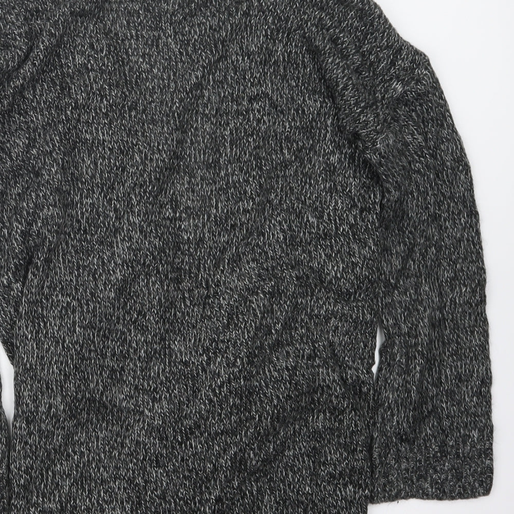 H&M Womens Grey Knit Cardigan Jumper Size S