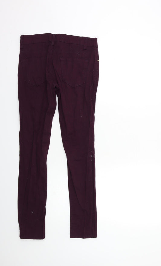zaib Womens Red Denim Skinny Jeans Size 10 L28 in