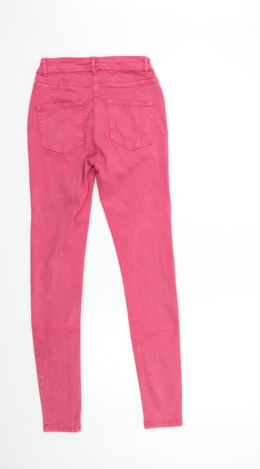 Preworn Womens Pink Denim Skinny Jeans Size 23 in L30 in