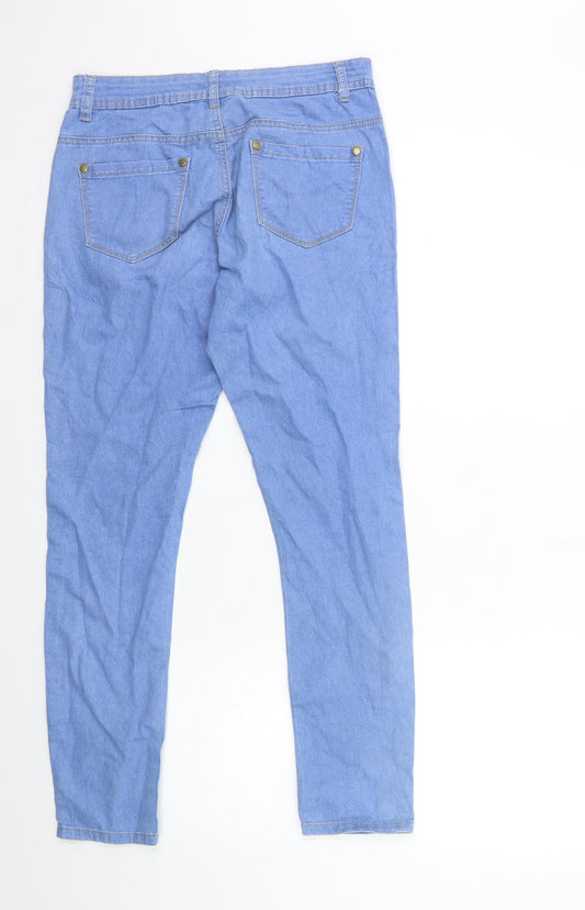 JEANS Womens Blue Denim Skinny Jeans Size 10 L28 in