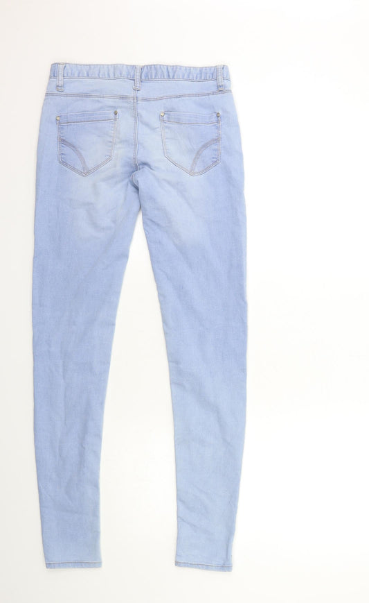 Denim & Co. Womens Blue Denim Skinny Jeans Size 8 L31 in