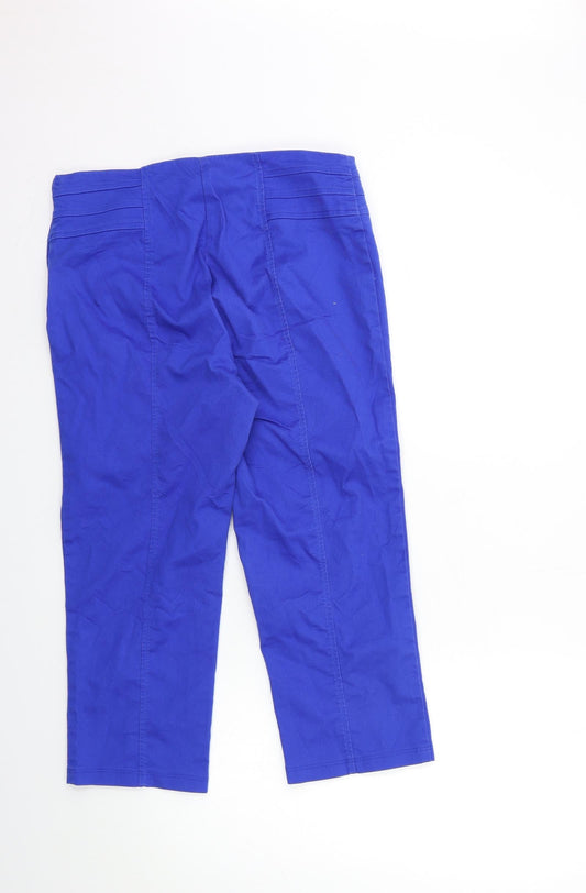 Rockmans Womens Blue Denim Cropped Jeans Size 10 L21 in