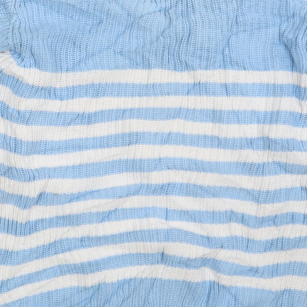 Damart Womens White Striped Pullover Jumper Size 10